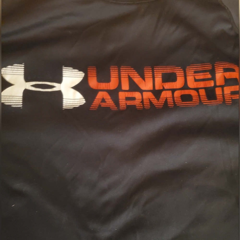 Under Armour Black and Orange Shirt